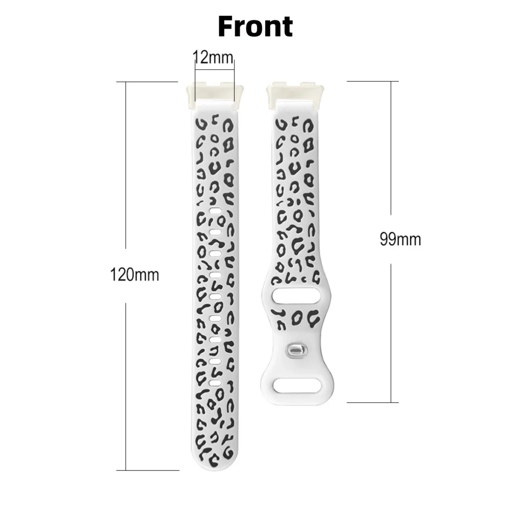 Leopard Print Silicone Watch Band For Huawei Band 8 Quick Release Replacement Adjustable Fashio Sport Smart Watch Strap Unisex