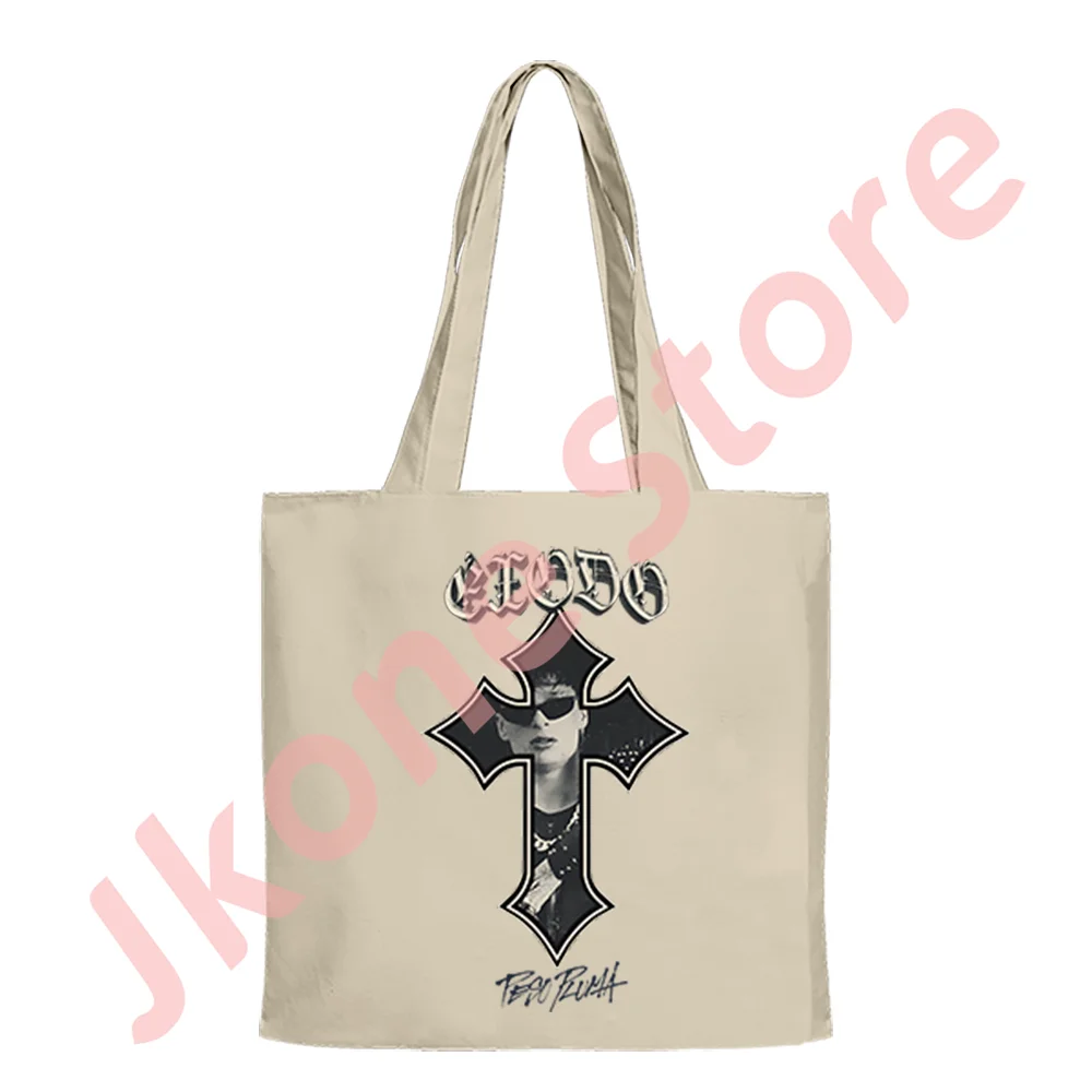 Peso Pluma Exodo Cross Merch Canvas Bag 2024 Tour Tote Unisex Fashion Casual HipHop Style Shoulder Bags