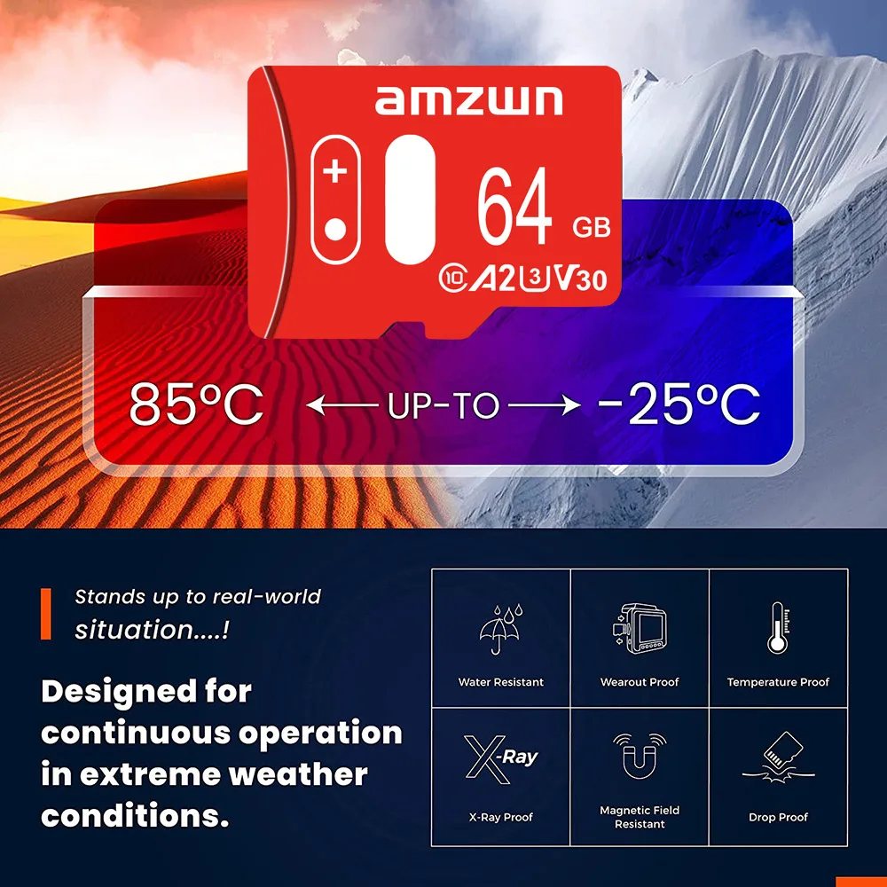 بطاقة ذاكرة amzwn 256 جيجابايت أصلية 128 جيجابايت 64 جيجابايت 32 جيجابايت بطاقة فلاش مايكرو TF عالية السرعة C10 Mini sd