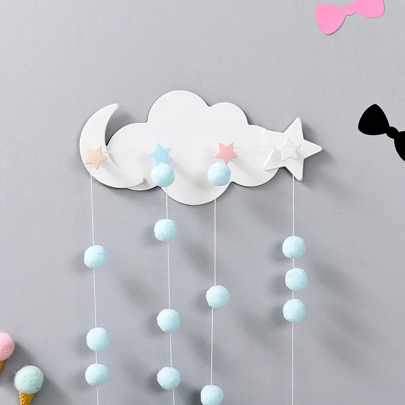 

1PC Plastic Cartoon Non-Punching Hooks 3/4 Hooks Wall Decoration Children's Room Door Wall Decoration Hook Key Storage Hook