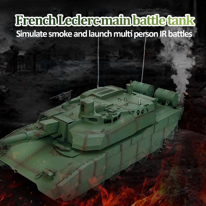 Tongde RC Tank 1/16 H2408 Leclerc Battle Tank RTR System podczerwieni BB Strzelanie 320 stopni 2.4GHZ Zdalnie sterowane zabawki Model