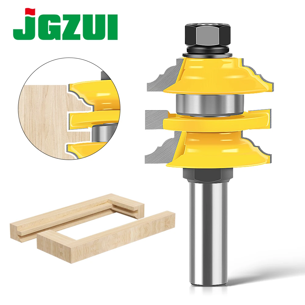 

1/2in 12mm Shank Door Mortise and Tenon Joint Router Bit, Door Frame Mortise and Tenon Joint Cutter, Woodworking Tools