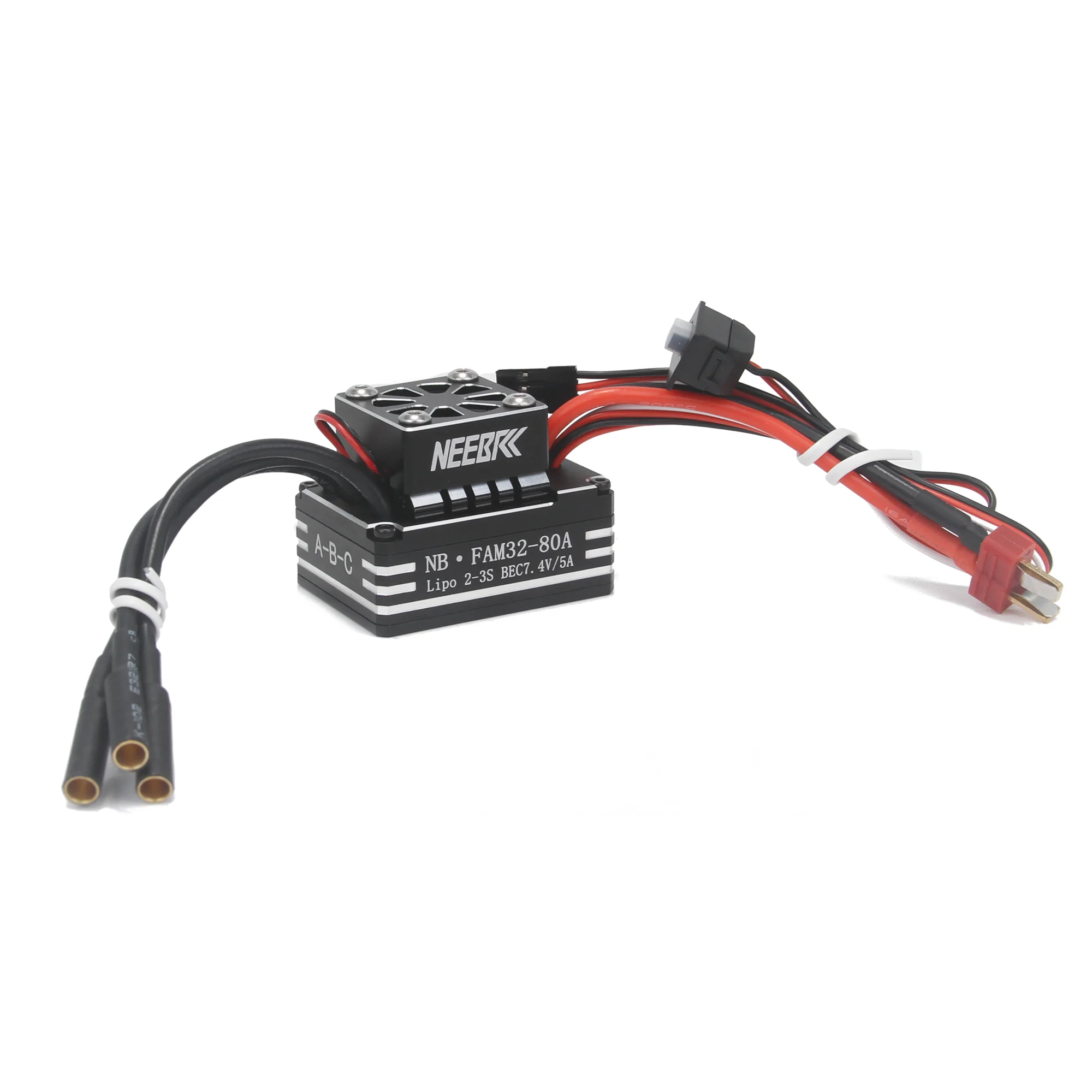NEEBRC AM32 80A Bezszczotkowy Regulator ESC Metalowy 2-3S BEC z Wentylatorem Chłodzącym do Samochodów RC Crawler Off Road 1/8 1/10 AXIAL TRAXXAS RC4WD Silnik 3542