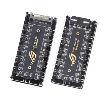 5V/3PIN ARGB kabelový rozbočovač, rozbočovač ASUS AURA SYNC RGB, adaptér rozbočovače ventilátorů SATA, prodlužovací kabel pro chladič počítače 10 nejlepší prodej Asus Aura Sync Hub - №3