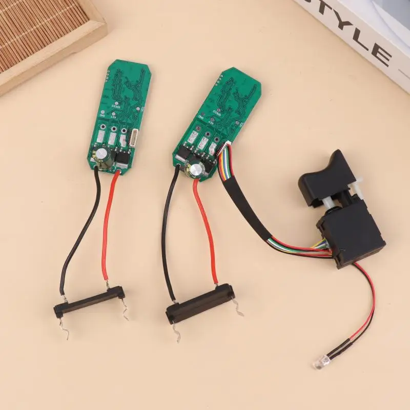 16.8V Lithium Drill Control Board + Switch Assembly 18V Brushless Drill Circuit Board Switch 07115