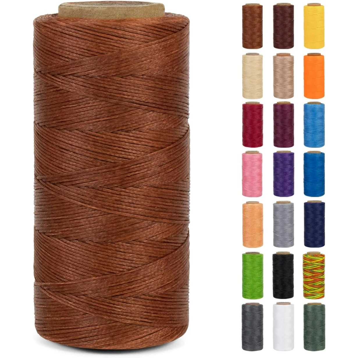 1mm 220m Leather Wax Thread for Waxed Polyester Cord Craft Heavy Duty Sewing Thread Waxed Book Binding Leather String Cord