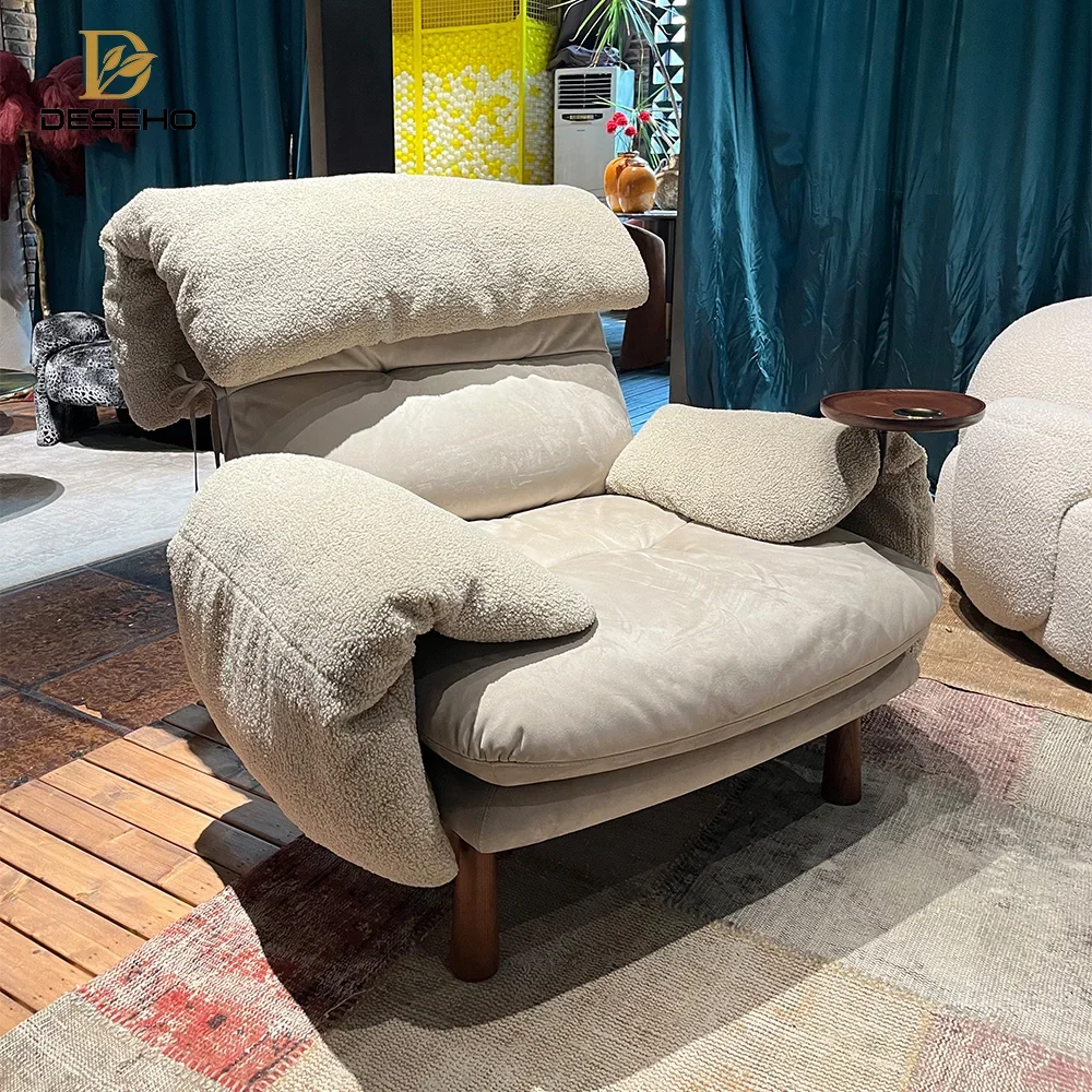 

Hot Sales Modern Design Reclining Sofa Chair New Leisure Ashtray For Home Hotel Villa Apartment Living Room Available Fabric