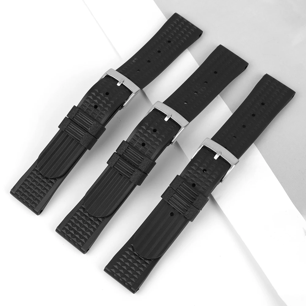 Customized 120/70mm Silicone Watchstrap Rubber Waterproof Sports Watchband 18mm 20mm 22mm Watch Replacement Accessories