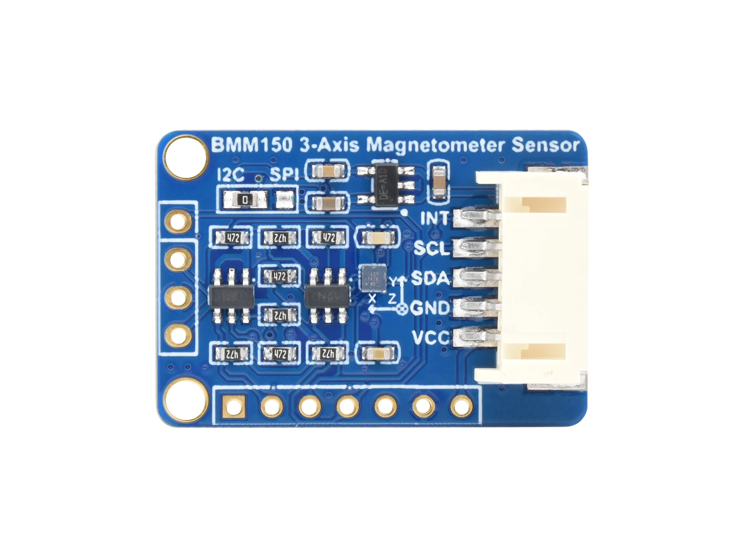 Waveshare BMM150 3-axis Magnetometer Sensor, Digital Compass Sensor, Magnetic Field Measurement, Supports Raspberry Pi /Arduino