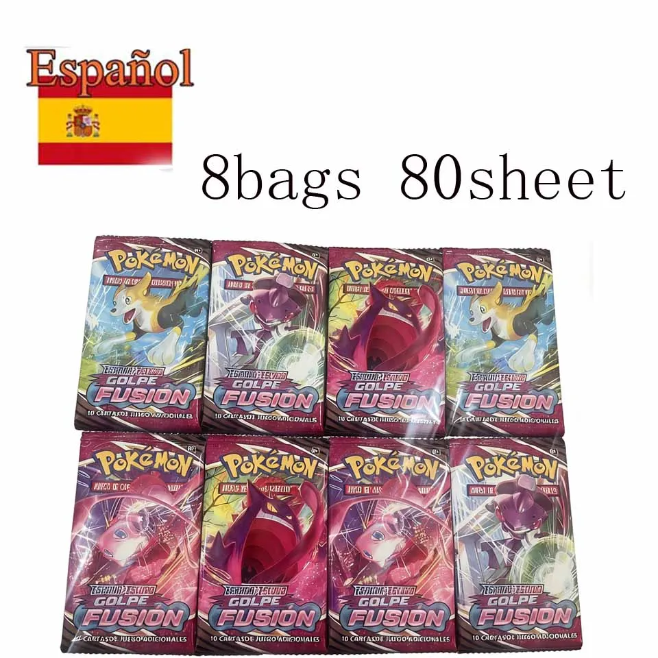 4-8 confezioni di carte Pokemoned spagnole Inglese Francese CROWN ZENITH ARGENTO TEMPEST Lost Origin Brilliant Stars Carte Collezione Pokémon