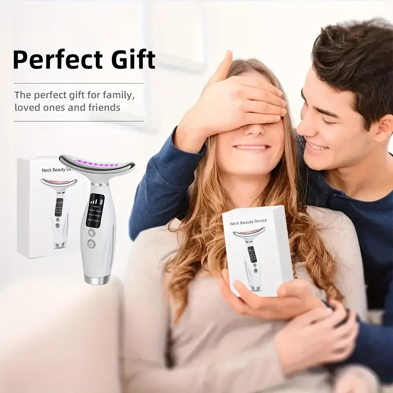2025 جديد EMS مكركرنت الرقبة الوجه مدلك 7 اللون LED جهاز الوجه للوجه الرقبة الكتف الرعاية تهتز العلاج الاستخدام المنزلي #5