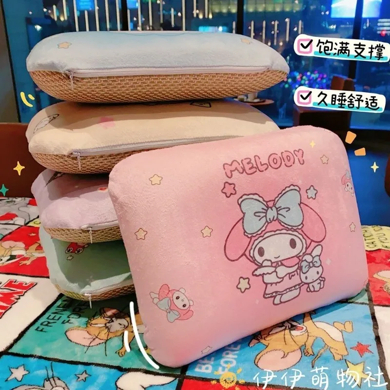 

My Melody Cinnamoroll Anime Kawaii Soft Memory Nap Pillow Cute Cartoon PomPomPurin Printed Baby Cushion Gifts for Girls