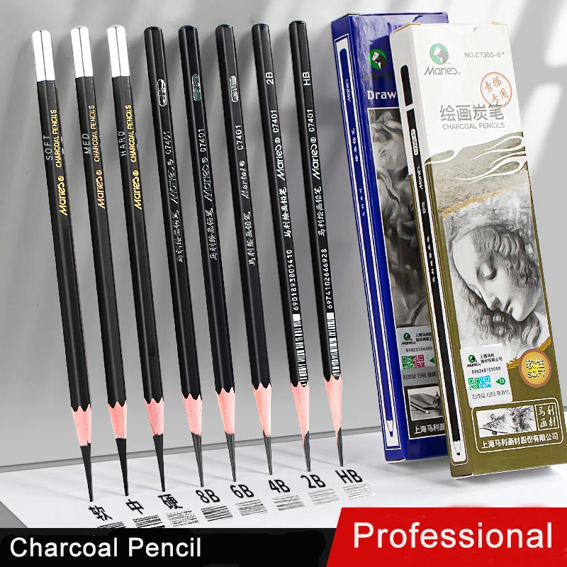 Professional Artist Pencils Set Student Sketch Soft Medium Hard Charcoal Graphite Drawing Pen Painting Pencil Art Supplies