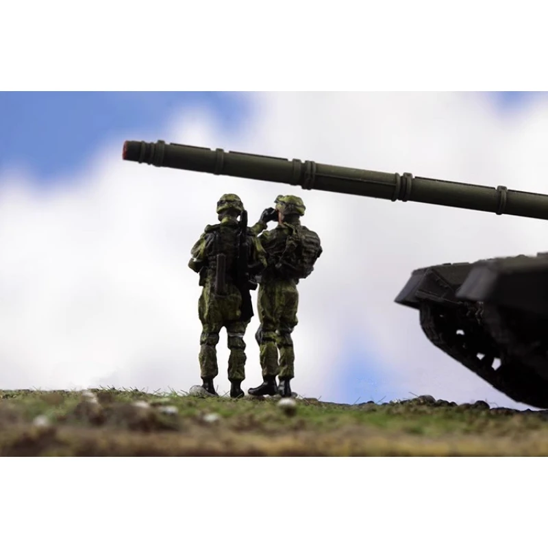 1:72 スケールモデル 2 個ロシア戦場観察指揮グループ兵士アクションフィギュアおもちゃ DIY シーンアクセサリー人形ギフト