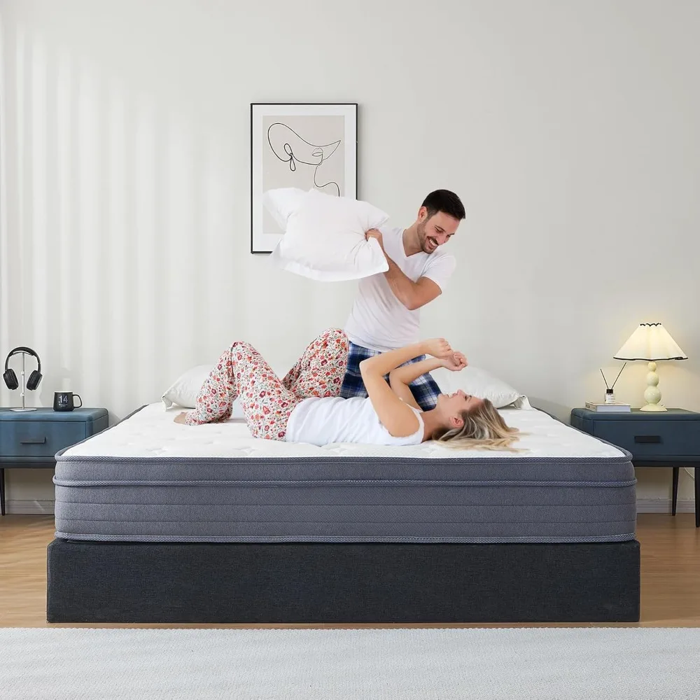 Mattress, Boxed Mixed Mattress with Independent Springs, Soft and Comfortable, Stress Relieving Mixed Memory Sponge Furniture