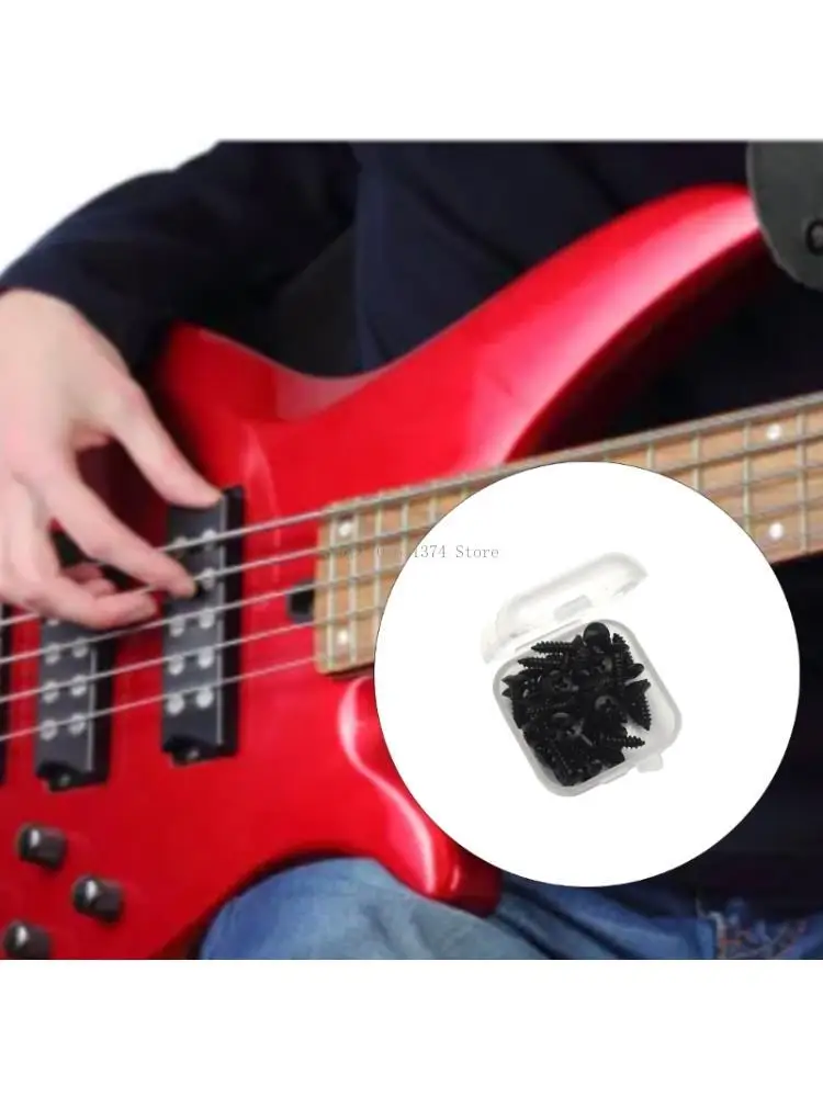 

50pcs Guitar Shield Fasteners Vibration Resistant Threads Metal Construction