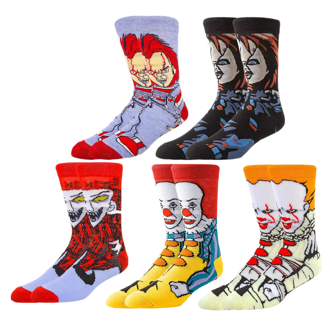 Носки с героями мультфильмов в стиле аниме для мужчин и женщин, уличная мода, Рождество, Хэллоуин, хип-хоп, новинка, забавные повседневные эластичные носки, мягкая посадка