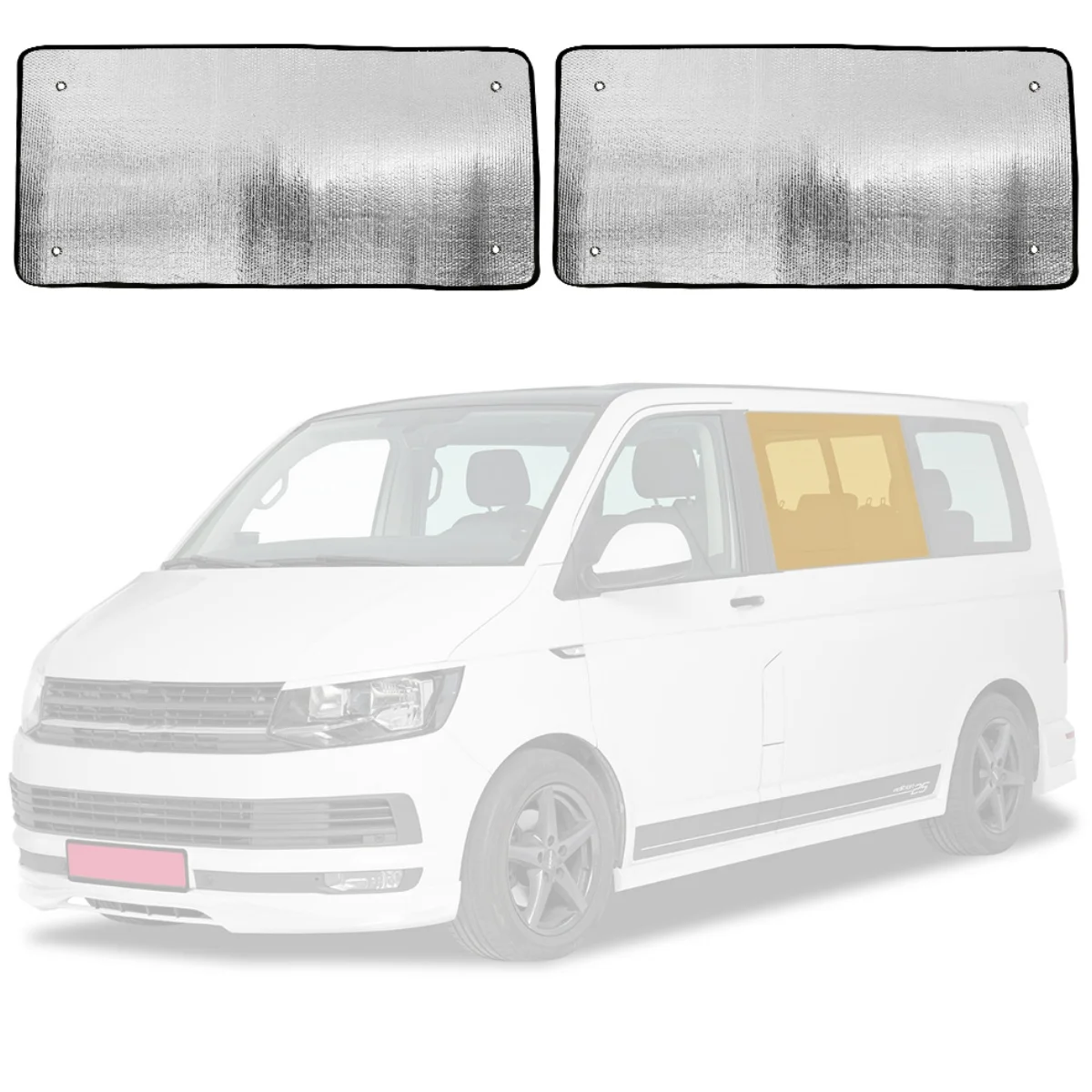 

2pcs Auto Window Cover Sunshades Windscreen Set For VW T5 Transporter Internal Thermal Windscreen Side Exterior Accessories