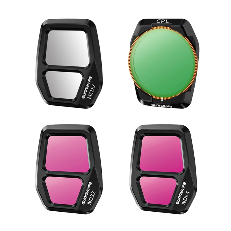 

Регулируемый набор фильтров для объектива SUNNYLIFE для DJI Air 3S MCUV/CPL/ND Set/NDPL, набор фильтров для DJI Air 3S, аксессуары для дронов D