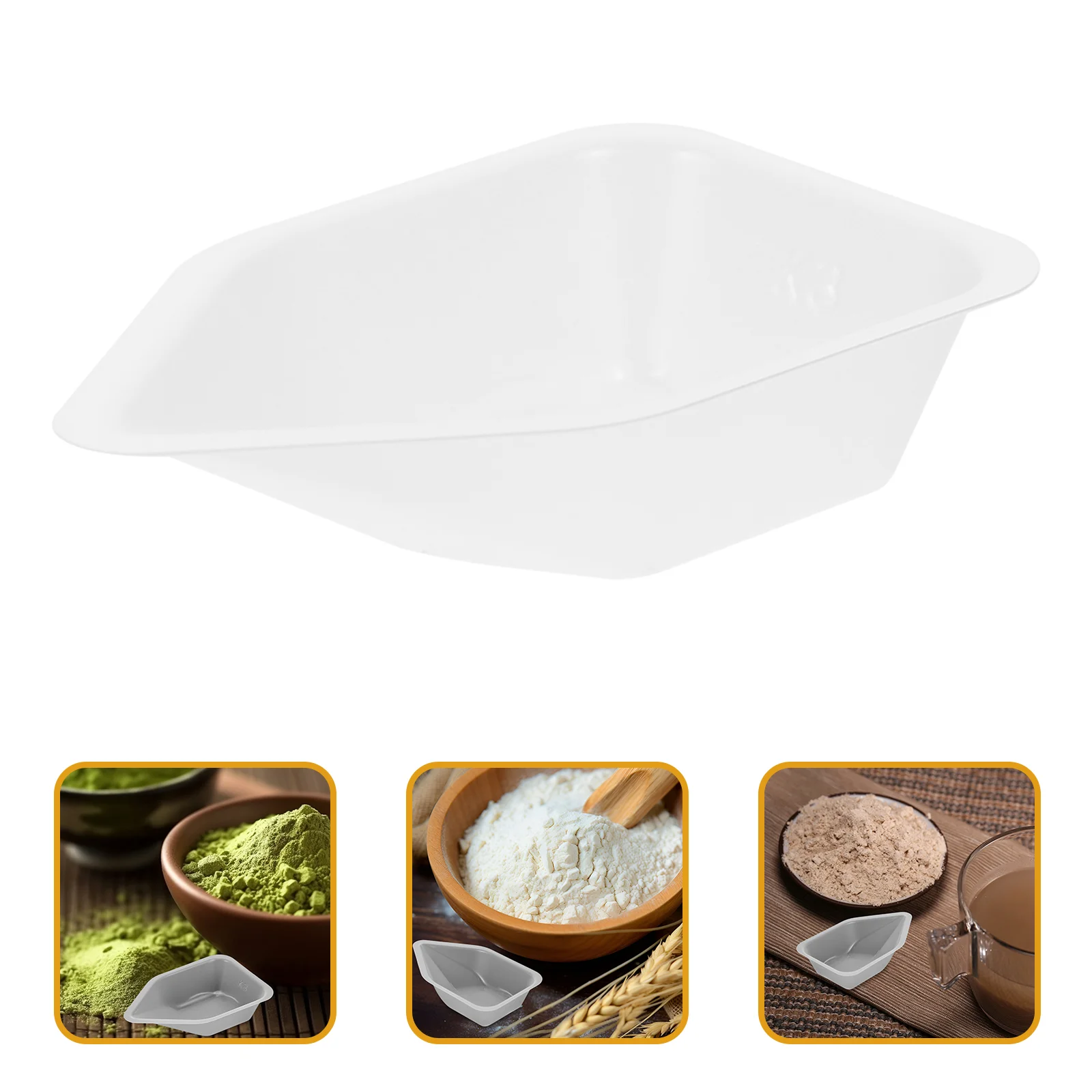 10 Pcs Kitchen Scale Rechargeable Weighing Ship Boats for Powder Tray Reusable Dishes