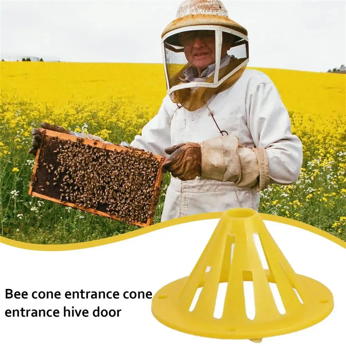 10Pcs Bee Escalator Nest Gate Cone-shape Reusable Beehive Entrance Exit Plastic Honeycomb Outlet Professional Beekeeping Tools