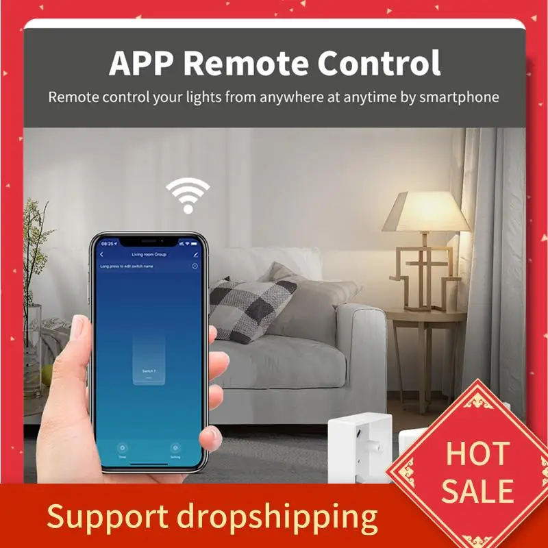 

B44C Smart Life Управляемый через приложение Tuya Mini Wi-Fi Модуль умного переключателя поддерживает 2-стороннее управление для переключателей Alexa Voice Smart Home DIY