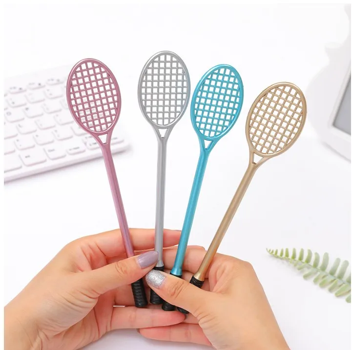 Creative simulation badminton racket, tennis racket pen neutral plastic shape mini sports gift commemorative prize