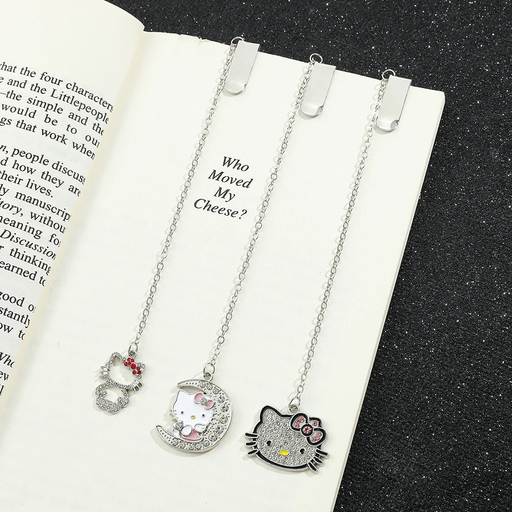 1 stücke niedlichen Hallo Kitty Anhänger Lesezeichen Metall Büroklammern Anime Fans Sammlung Sanrio Serie Mädchen Schmuck Geschenke