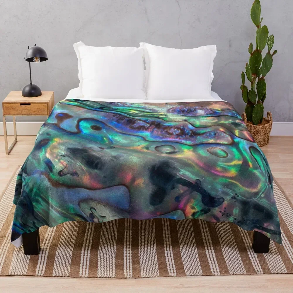 Paua Abalone Shell Throw Blanket Flannels Flannel Stuffeds Blankets