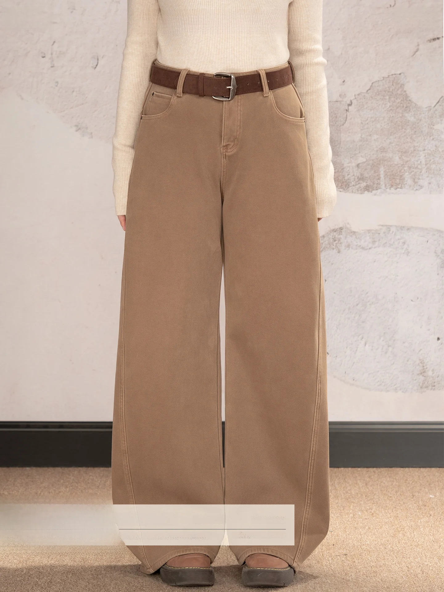 

Джинсы Heynew Retro для женщин больших размеров, прямые, зимние, свободные, скрывающие недостатки фигуры, длинные брюки, джинсы для женщин больших размеров