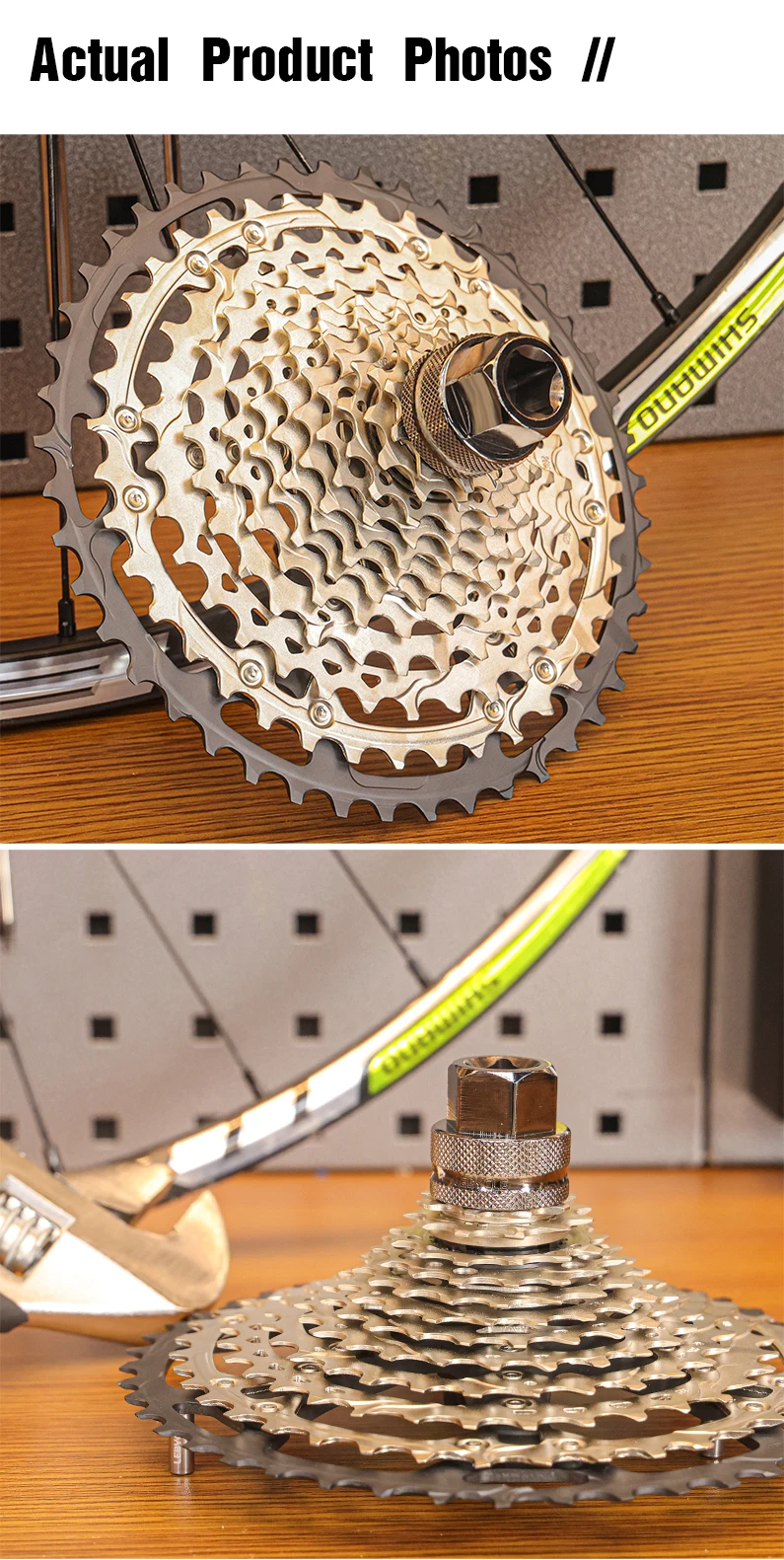 LEBYCLE Fahrrad 9T Freilauf-Schlüsselwerkzeug, Kassetten-Schlüsselwerkzeug für Shimano M9200 M8200 12-Gang-Freilauf-Entfernungswerkzeug – Detail 6