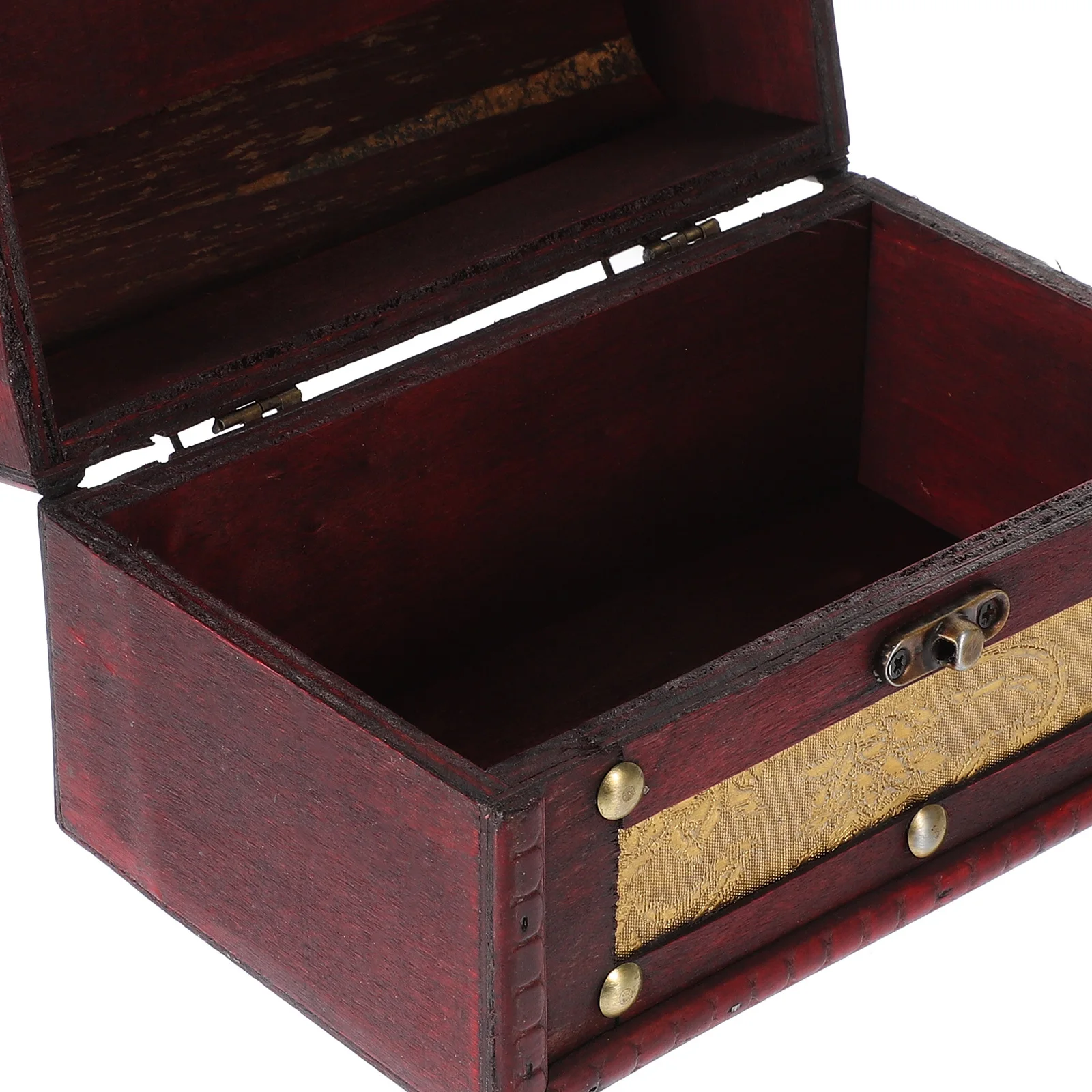 Wooden Treasure Box Jewelry Storage Case Retro Trinket Box Photo Prop Vintage Keepsake Chest Jewelry Chest Photo Prop