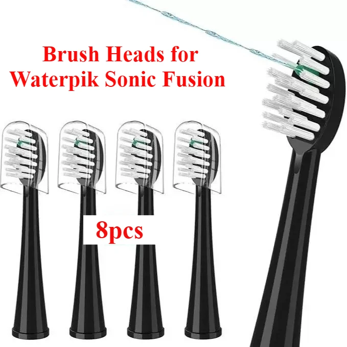 

8 сменных насадок для зубных щеток Waterpik Sonic Fusion SF01/SF02/SF03/SF04 и Sonic Fusion 1.0/2.0.