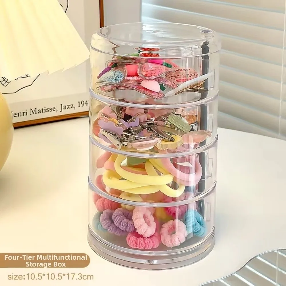 Haarschmuck-Organizer-Box, staubdicht, multifunktional, drehbare Aufbewahrungsbox, Aufbewahrungskoffer für Kopfbedeckungen – Detail 6