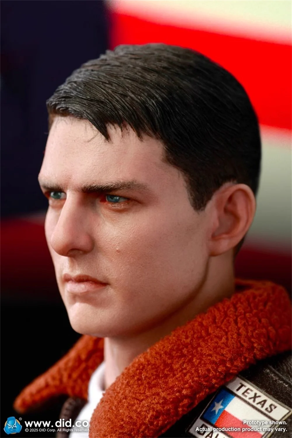 1/6 DID MA80181 US. Soldier Doll Handsome Guy Tom Cruise Male Head Sculpt Carving with Neck Connector Sunglasses Toys Model DIY