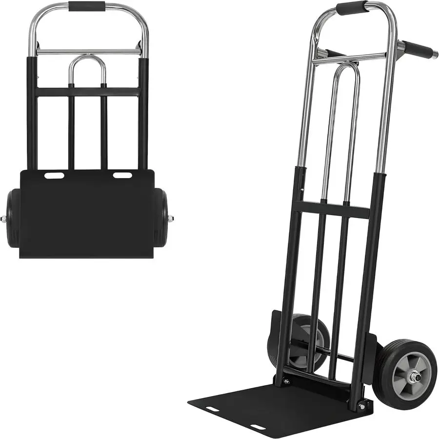 

Hand Truck Dolly 600 LB Capacity, HeavyDuty Wheels and Compact Design for Moving Heavy Loads in Warehouses, Offices, Homes, and