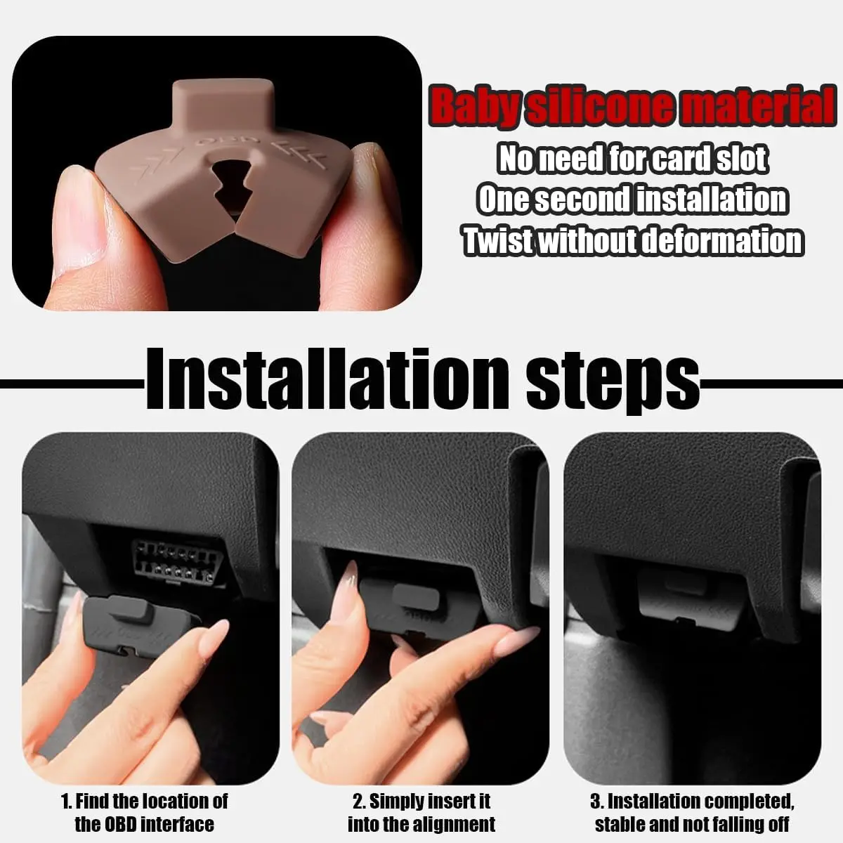 Para Tesla Model YJuniper 2025 Model 3 Highland OBD conector de diagnóstico tapa de silicona puerto de vehículo Protector de polvo automotriz OBD