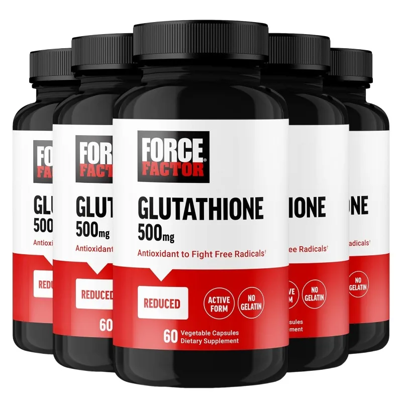 5 Bottles Glutathione Supplement - Supports Cellular Energy, Radiant Skin, Healthy Aging, Support Hair, Joints and Nails Health