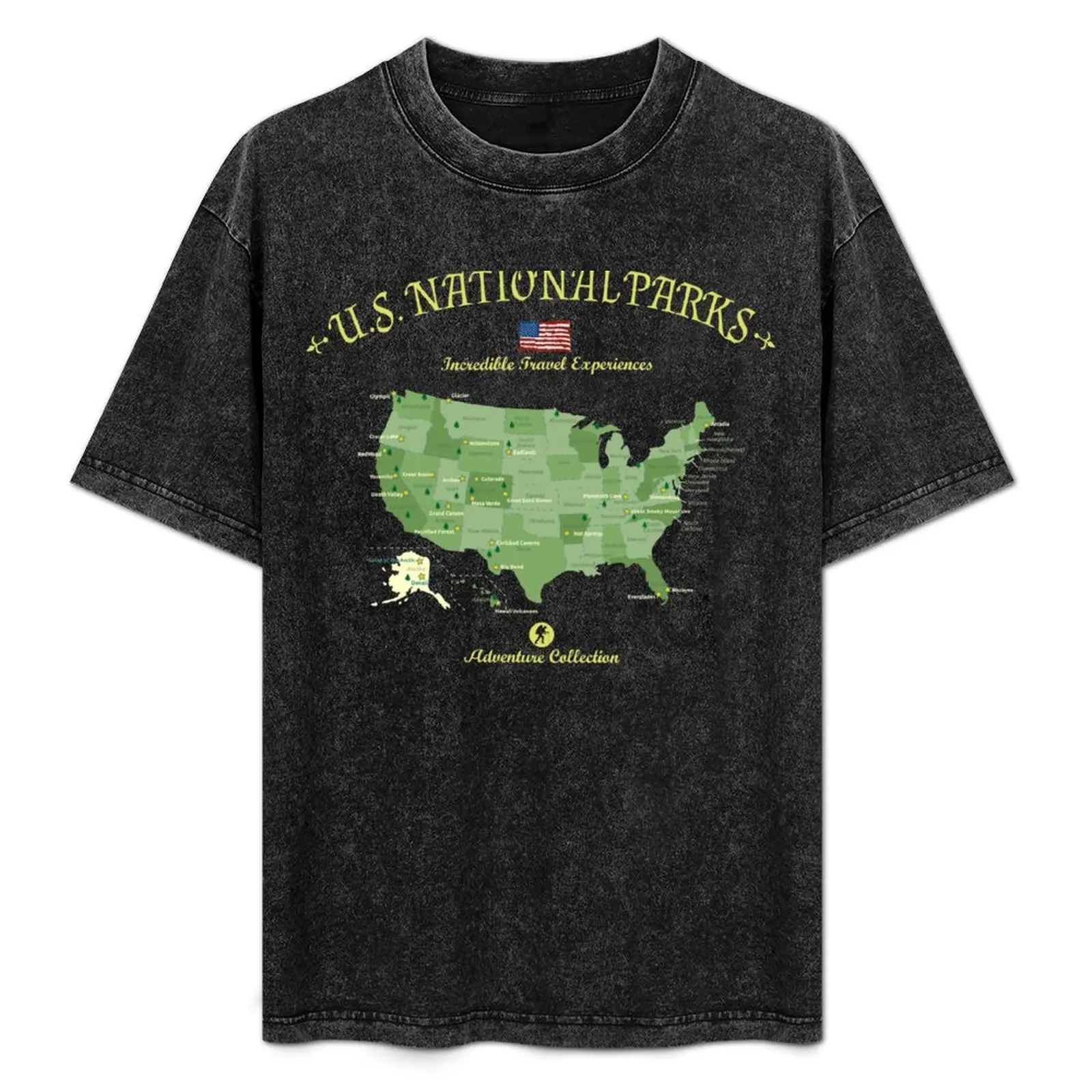 

USA National Parks Map T-Shirt shirts graphic tees sweat anime tshirt customs mens cotton t shirts