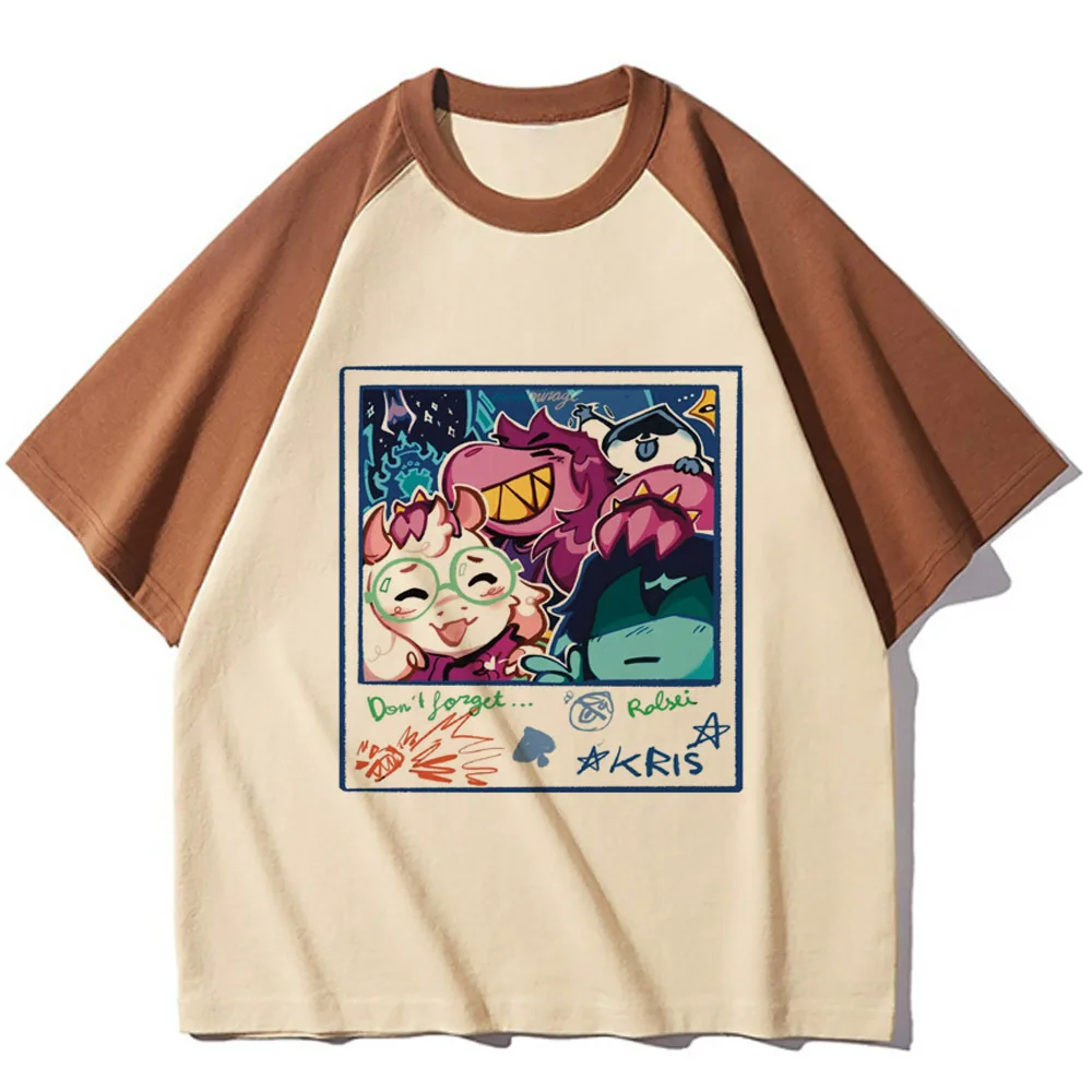 Deltarune top tees shoujo summer clearance sales Psychedelic top tees clearance sales alternative  japanese japan meme