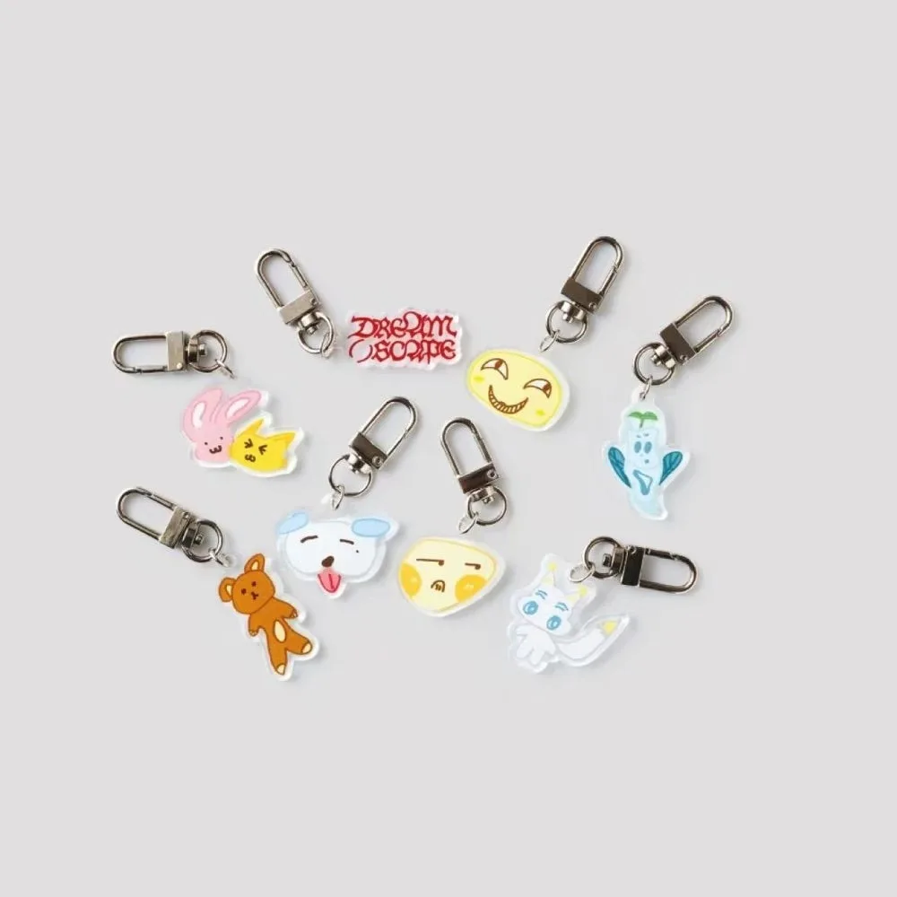 KPOP Keyring Mark JENO AEMIN HAECHAN JUN Cartoon Acrylic Keychain Cute Double-sided Backpack Pendant Accessories Fans Gift