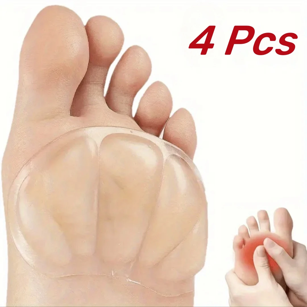 Uni Clear Silicone Heel & Forefoot Cushion Pads, Compatible with High Heels & Sneakers, Lightweight, Breathable Comfort Inser