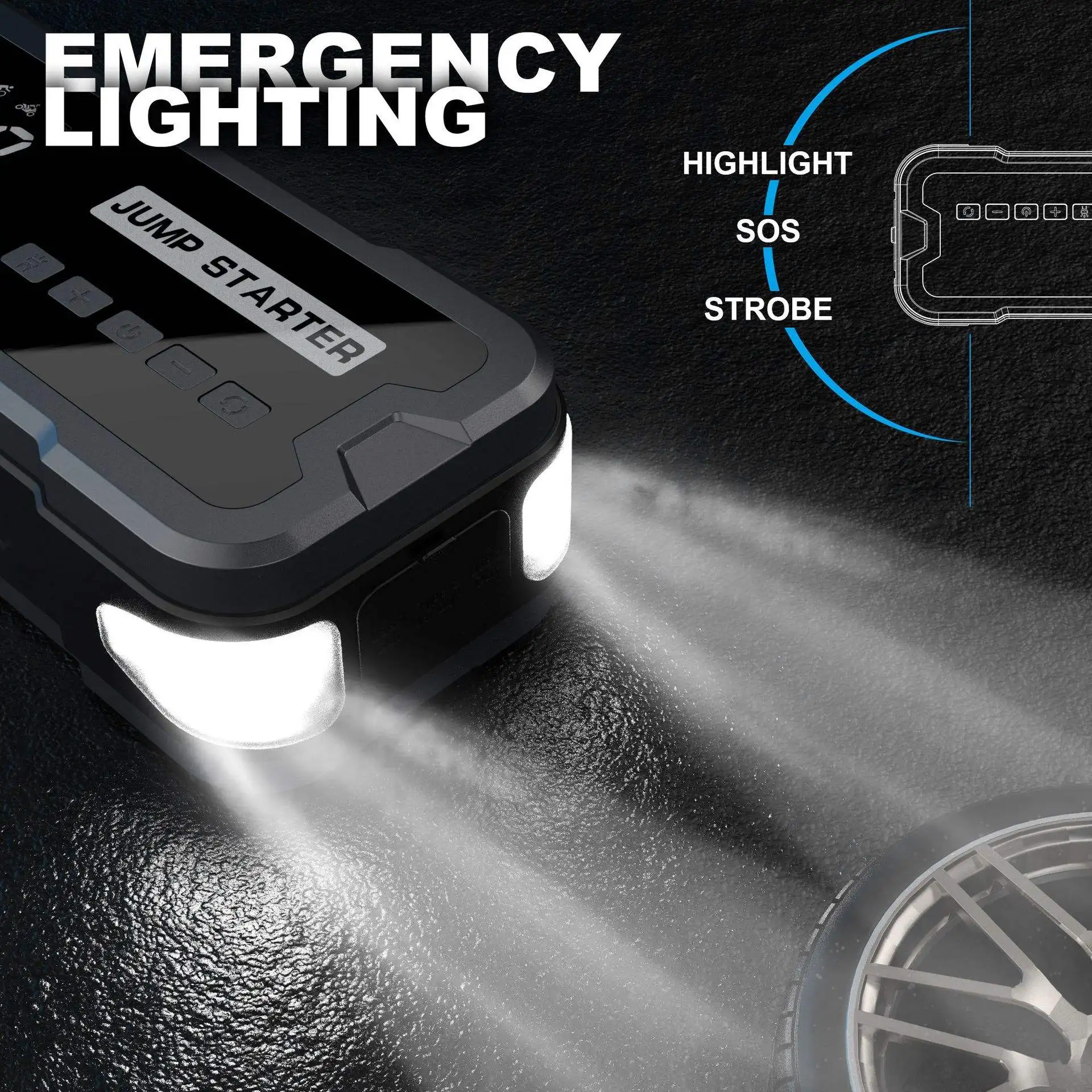 4000A 24000mAh Discharge Porta - Portable Jump Starter 4000A recension och pris