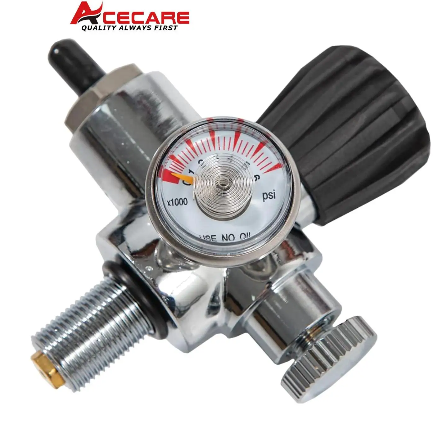 ACECARE  300Bar 4500PSI 30Mpa High Pressure Valve Fill Station Stainless Steel Valve HPA CO2 Tank DIN Charging System