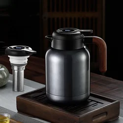 High Quality 316 Stainless Steel Thermos Bottle Intelligent Temperature Display Water Jug with Tea Strainer Teapot Coffee Pot