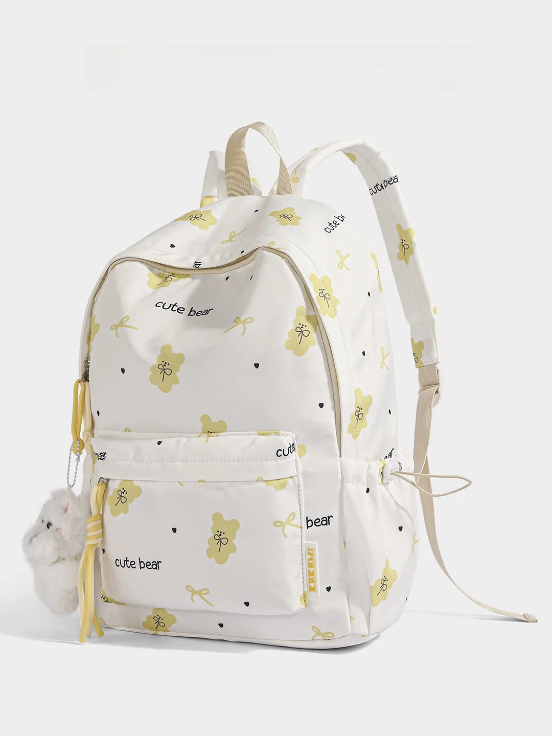 CharlieKitty Official Women's Backpack 2026 New Double Shoulder Bag Casual Simple Style Square Shape Zipper Closure Unisex