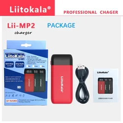 LiitoKala-cargador de batería recargable Lii-MP2 18650 21700, Banco de energía con pantalla Digital QC3.0, entrada/salida