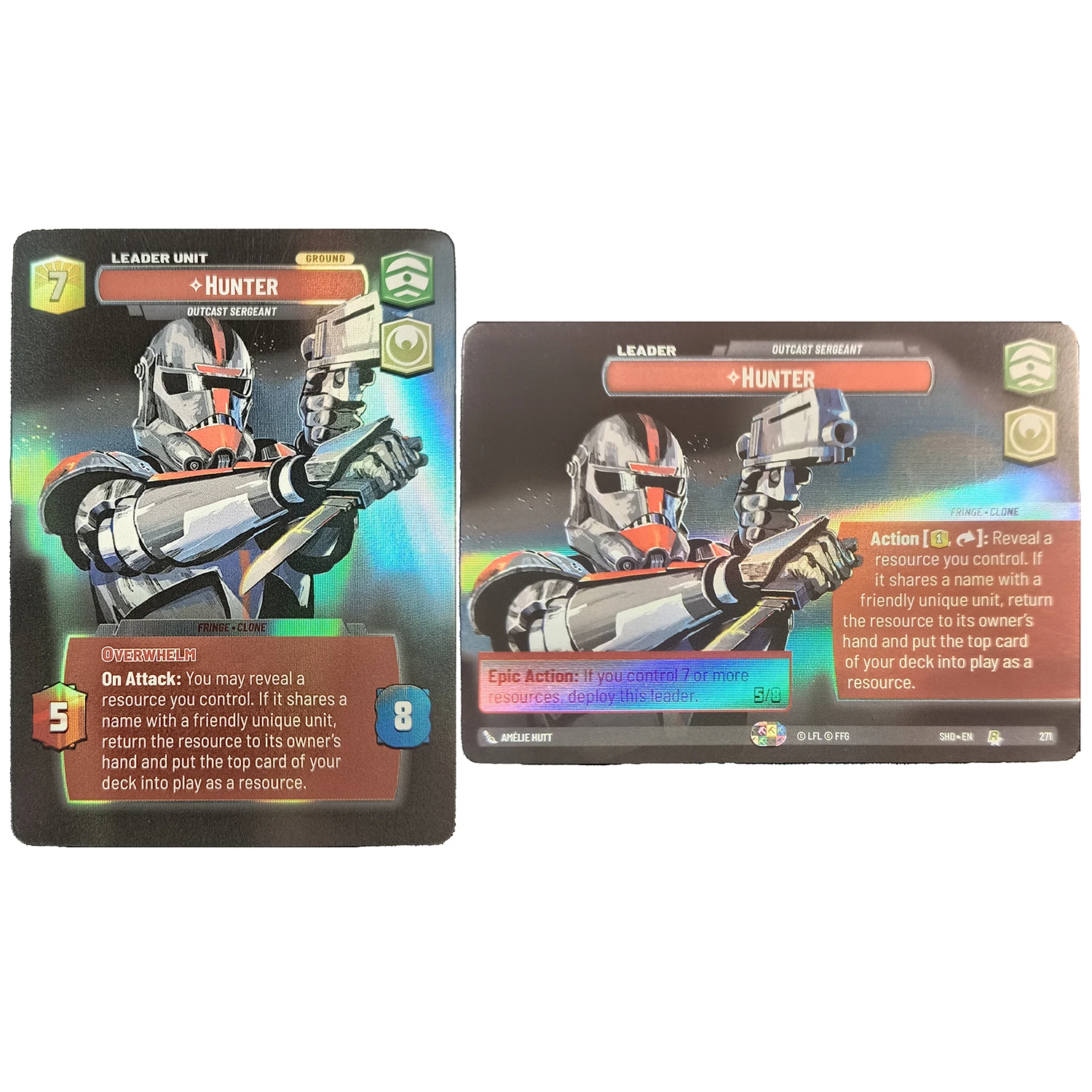 Tarjetas de la Serie Star Wars: Sombras de la Galaxia, Tarjetas SHOWCASE, Tarjetas de Han Solo/BOSSK/Fennec Shand/Hunter (SHD)