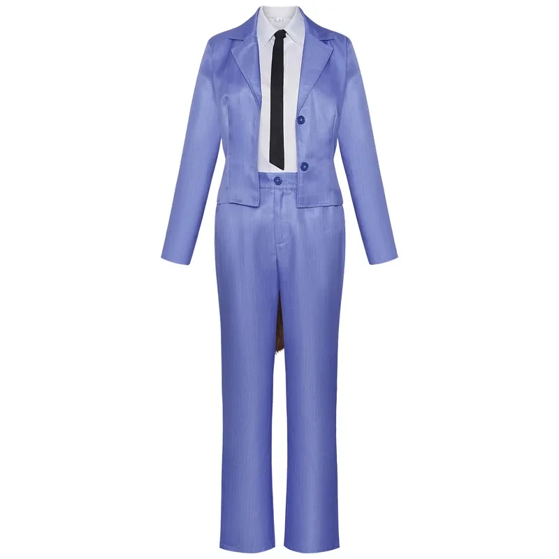

ABC123Movie Diane Foxington Cosplay Costume Blue Uniform Suit Shirt Blazer Pants Fur Tail Women Fox Role Play Hallowee5,j'8.k/4\
