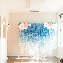 Round Gradient Crepe Paper Garland Background Birthday Party Wedding Party Supplies Wall Hanging Garland DIY Decoration